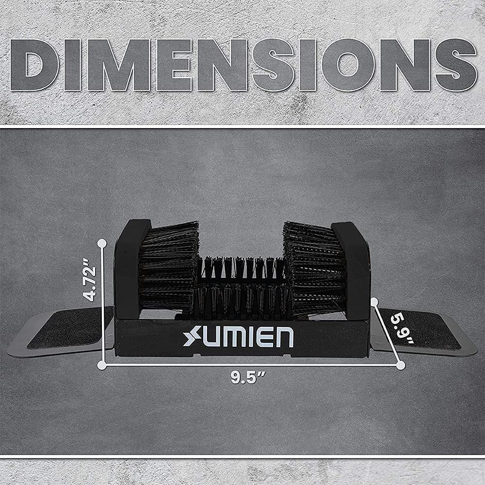 Umien Boot Scraper Brush Outdoor - Deluxe Folding Boot Cleaner Scrubber with Folding Side Flaps Indoor and Outdoor use - Easy to use for Children & Adults - New 2021 Design