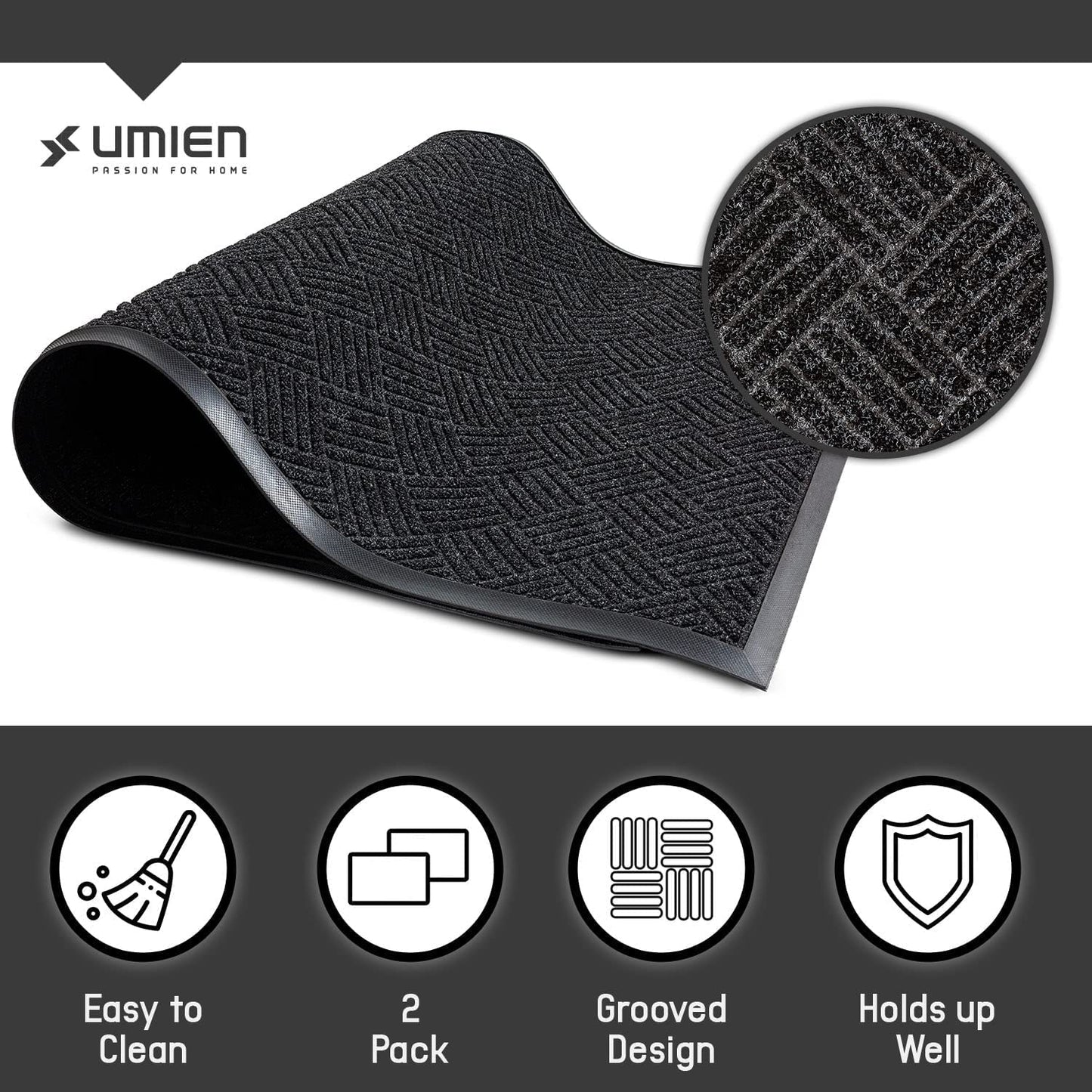 UMIEN Front Doormats for Outside Entry