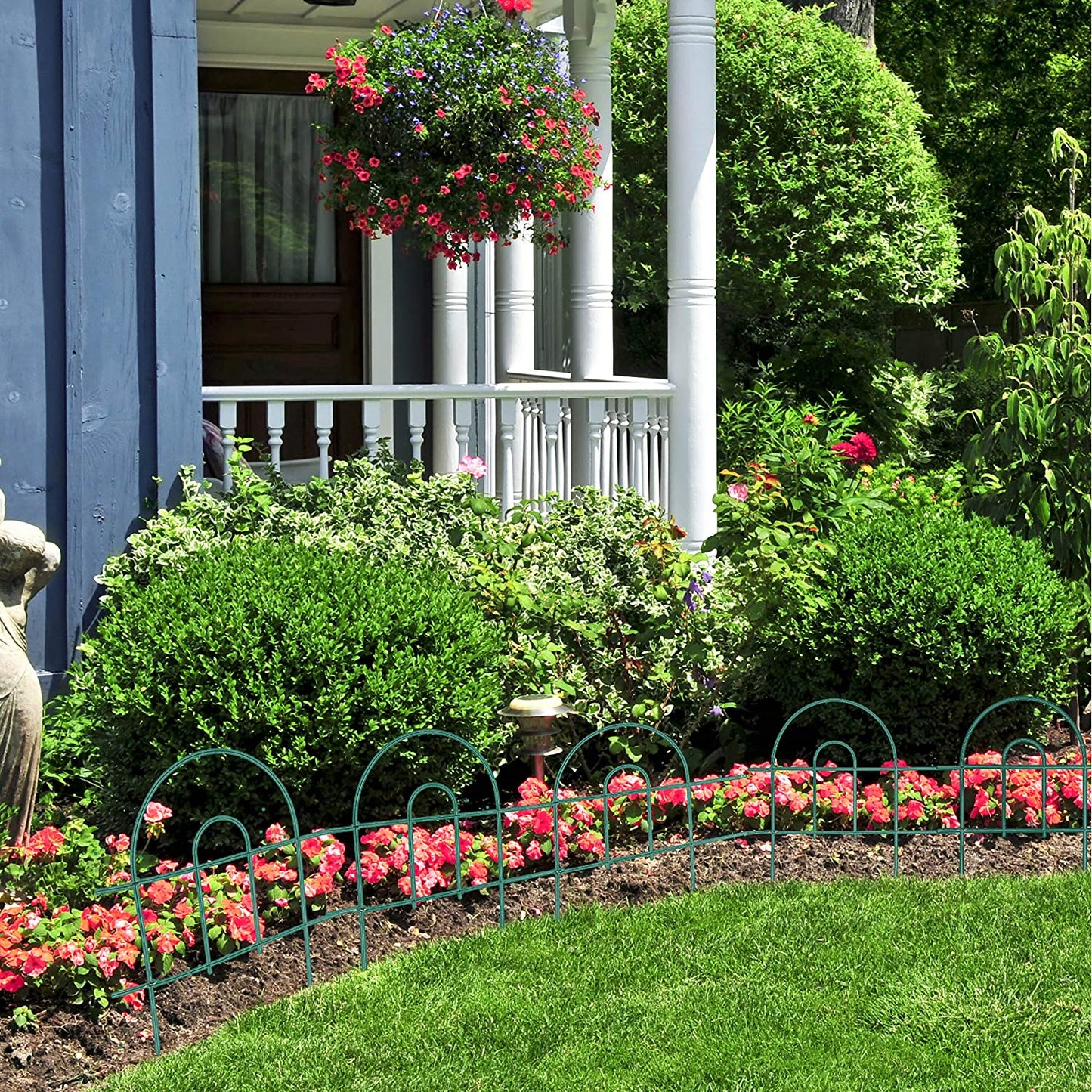 UMIEN Decorative Garden Fence 10 -Pack - 15.8 Ft Long 18 in High Rustproof Iron Garden Fencing, Animal Barrier, Wire Fence for Yard, Garden Border Edging Flower Fence, Outdoor Fences for Landscaping